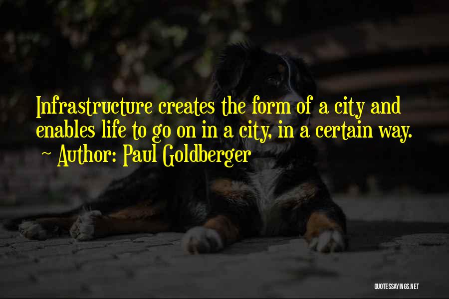 City Infrastructure Quotes By Paul Goldberger