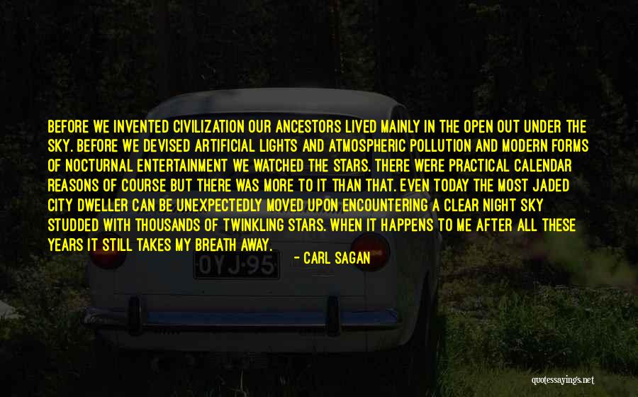 City Night Sky Quotes By Carl Sagan