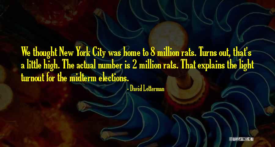 City Rats Quotes By David Letterman