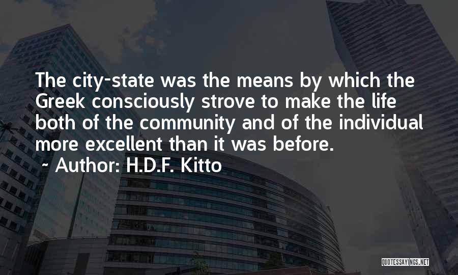 City State Quotes By H.D.F. Kitto