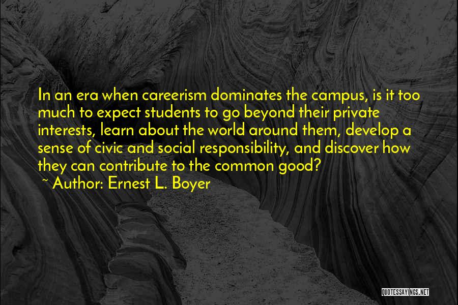 Civic Education Quotes By Ernest L. Boyer