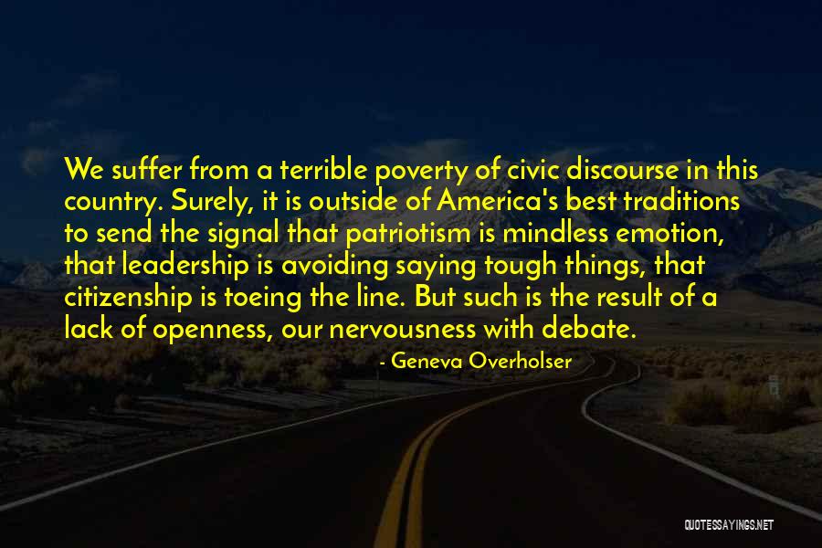 Civic Leadership Quotes By Geneva Overholser