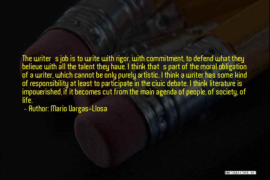 Civic Responsibility Quotes By Mario Vargas-Llosa