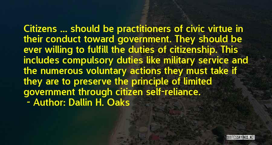Civic Service Quotes By Dallin H. Oaks