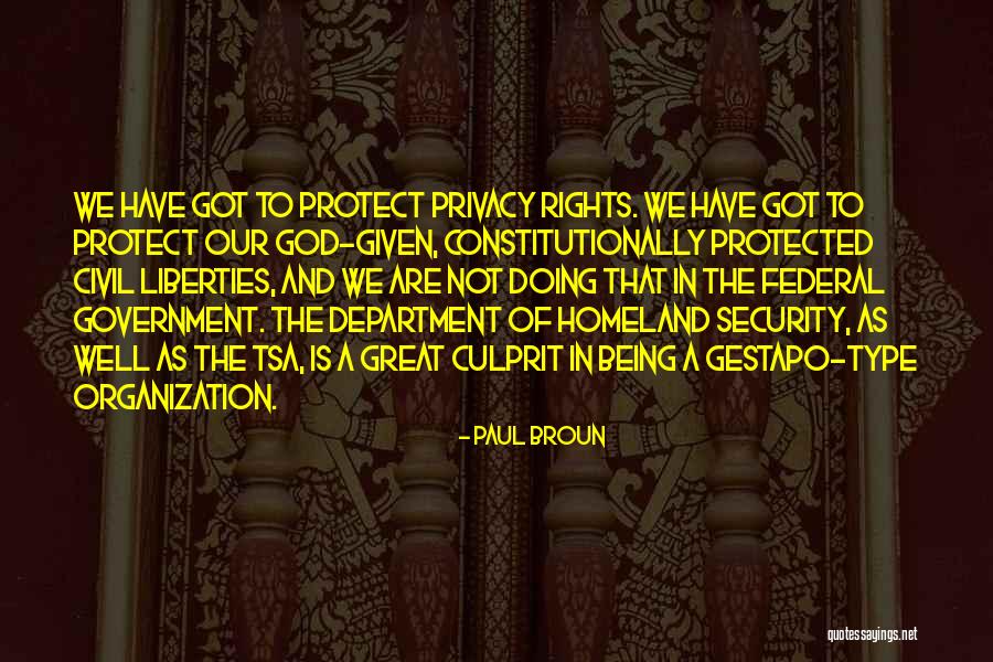 Civil Department Quotes By Paul Broun