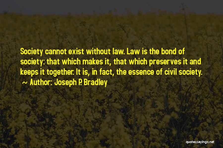 Civil Society Quotes By Joseph P. Bradley