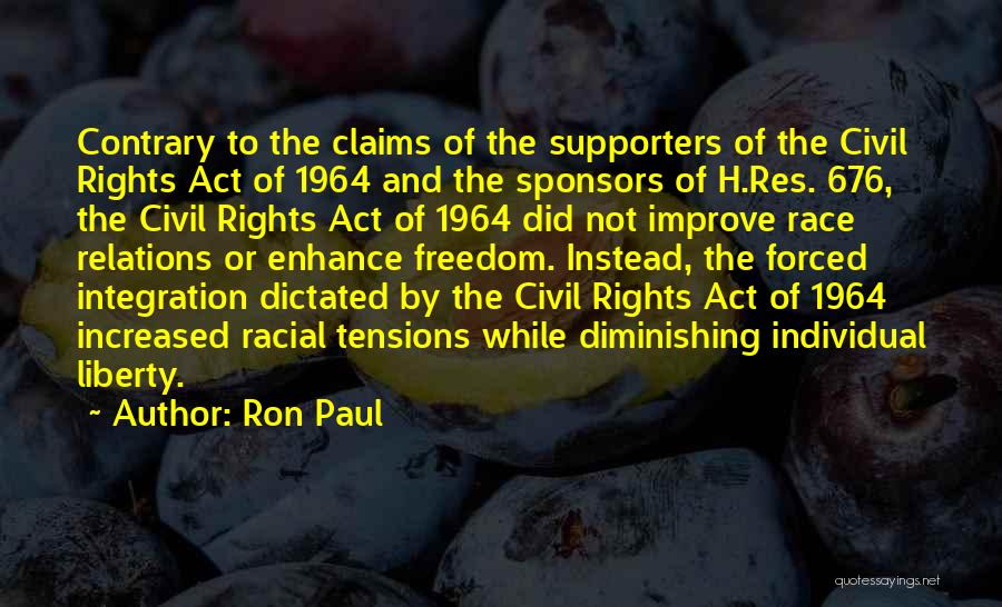 Claims Quotes By Ron Paul
