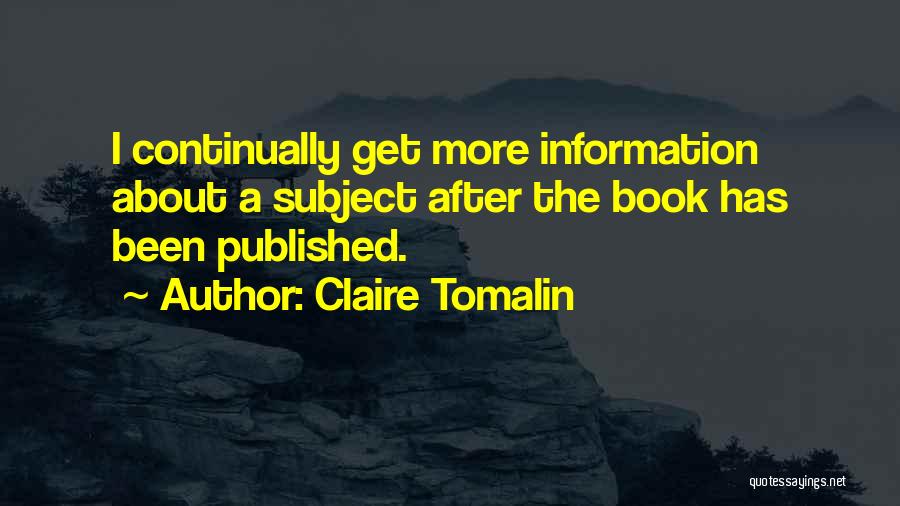 Claire Tomalin Quotes 139529