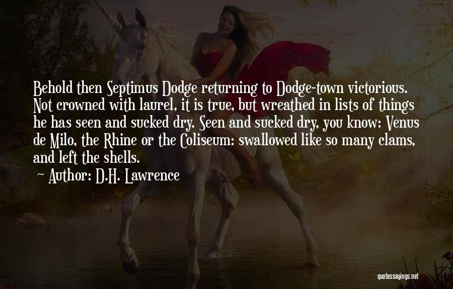 Clams Quotes By D.H. Lawrence