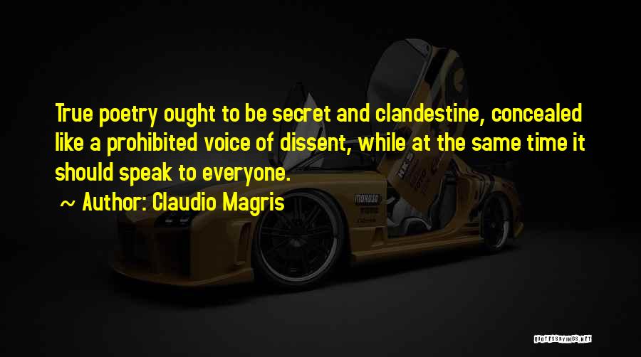 Clandestine Quotes By Claudio Magris