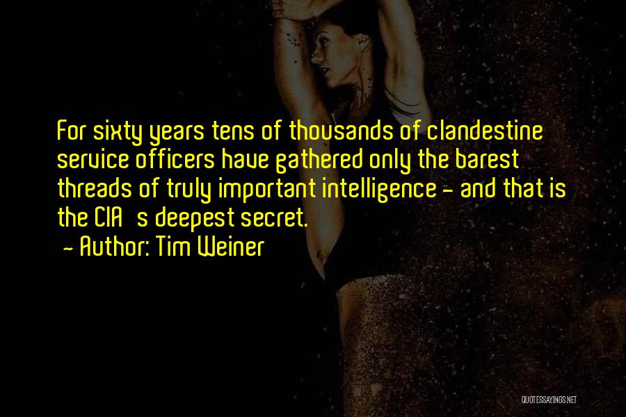 Clandestine Quotes By Tim Weiner