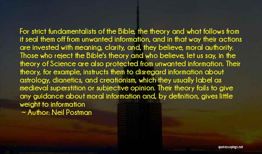 Clarity Bible Quotes By Neil Postman