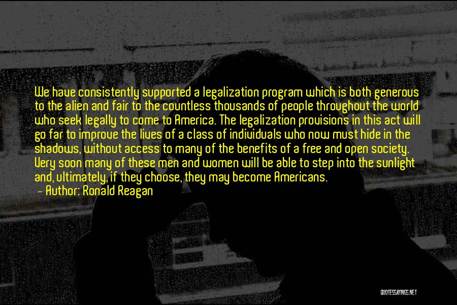 Class Act Quotes By Ronald Reagan