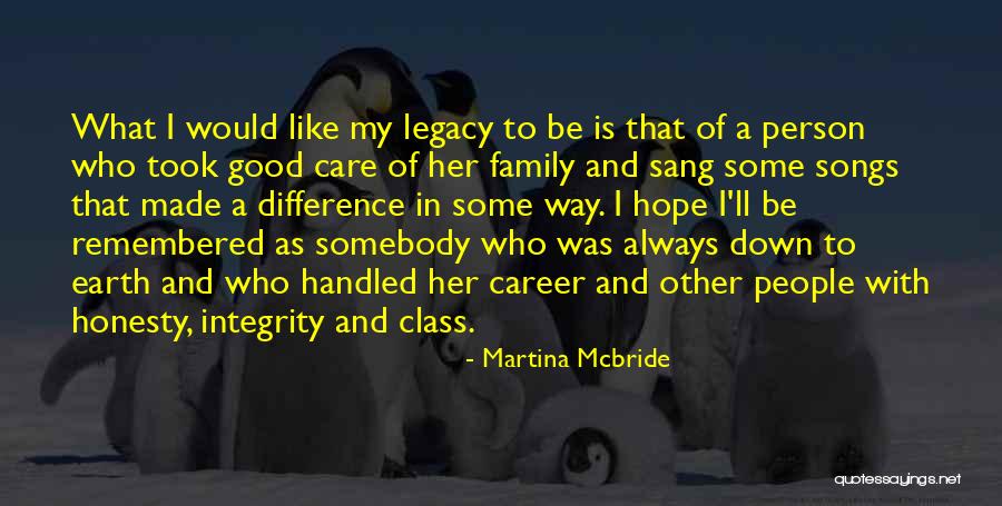 Class And Integrity Quotes By Martina Mcbride Class And Integrity Quotes By Martina Mcbride