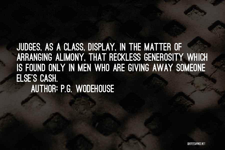 Class Quotes By P.G. Wodehouse