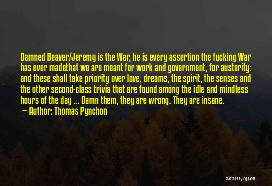 Class Work Quotes By Thomas Pynchon