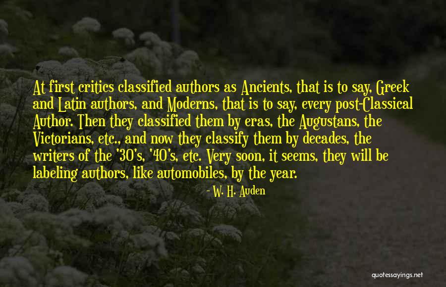 Classical Greek Quotes By W. H. Auden Classical Greek Quotes By W. H. Auden