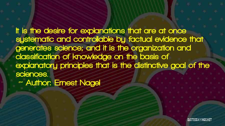 Classification Quotes By Ernest Nagel