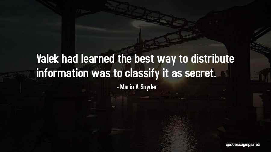 Classify Quotes By Maria V. Snyder Classify Quotes By Maria V. Snyder