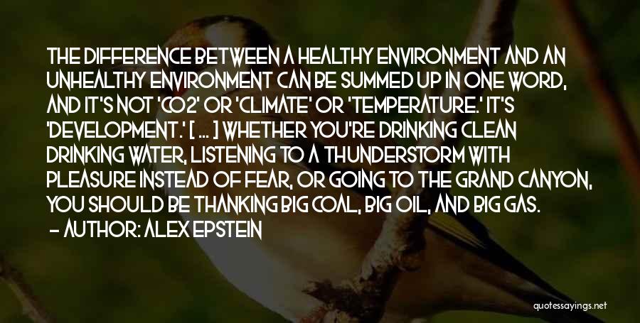 Clean Drinking Water Quotes By Alex Epstein