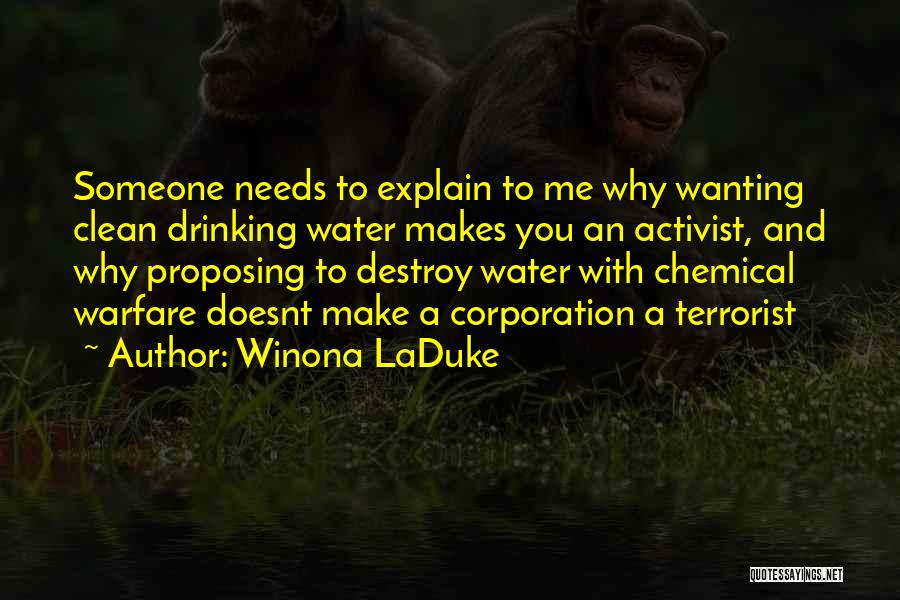 Clean Drinking Water Quotes By Winona LaDuke