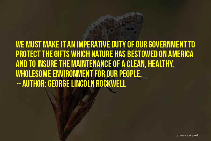 Clean Environment Quotes By George Lincoln Rockwell