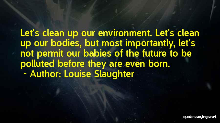 Clean Environment Quotes By Louise Slaughter