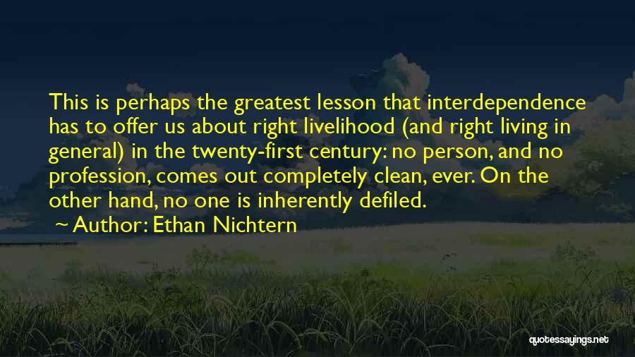 Clean Living Quotes By Ethan Nichtern