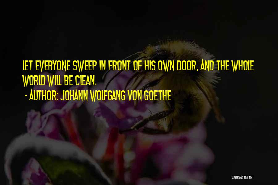 Clean Sweep Quotes By Johann Wolfgang Von Goethe