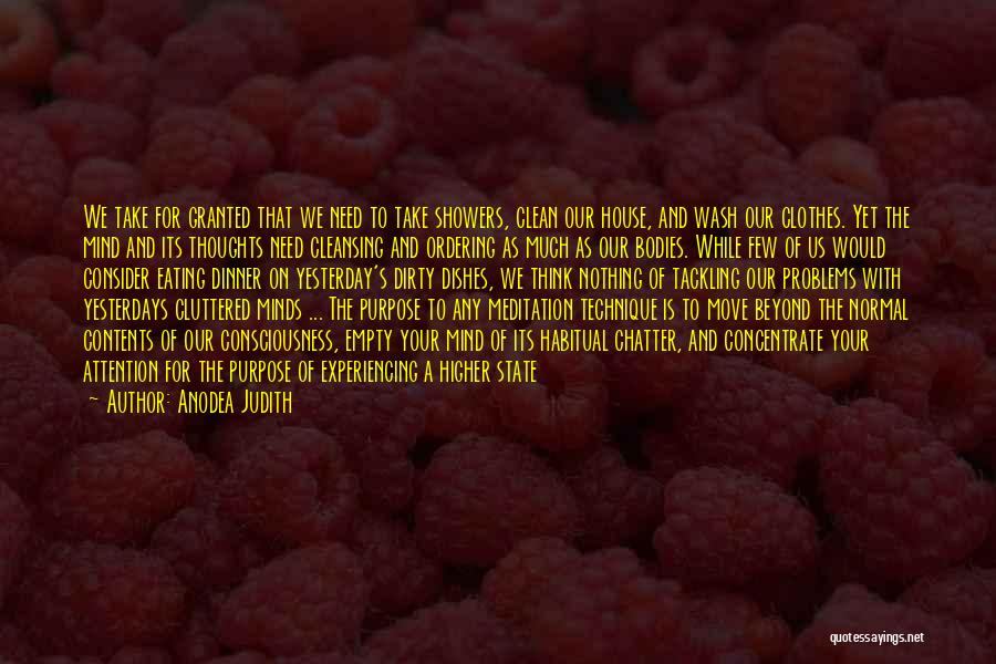 Clean Thoughts Quotes By Anodea Judith