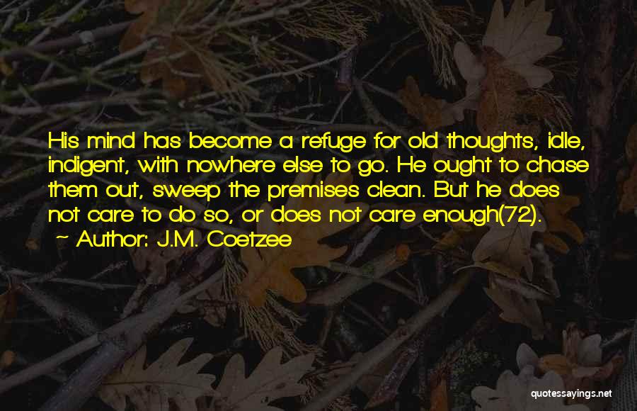 Clean Thoughts Quotes By J.M. Coetzee