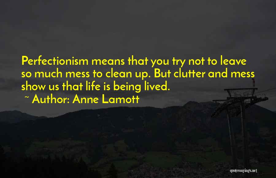 Clean Up Mess Quotes By Anne Lamott