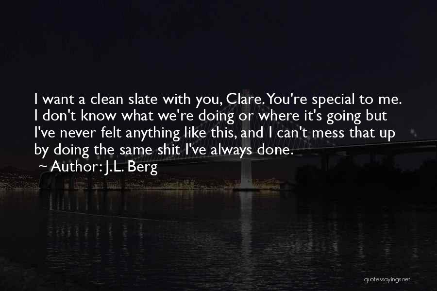 Clean Up Mess Quotes By J.L. Berg