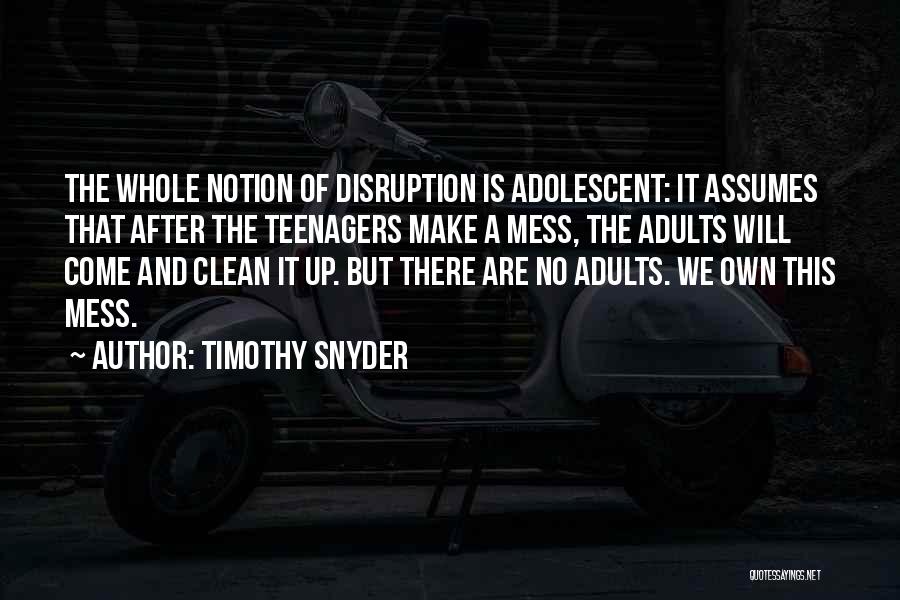 Clean Up Mess Quotes By Timothy Snyder