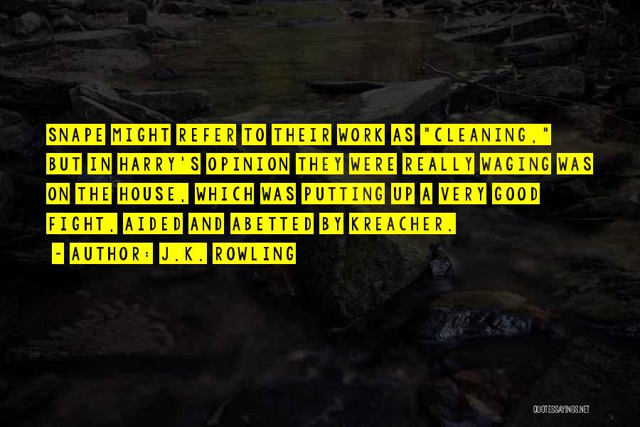 Cleaning House Quotes By J.K. Rowling