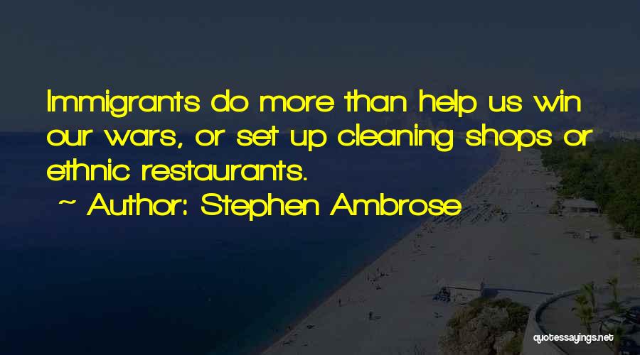 Cleaning Quotes By Stephen Ambrose