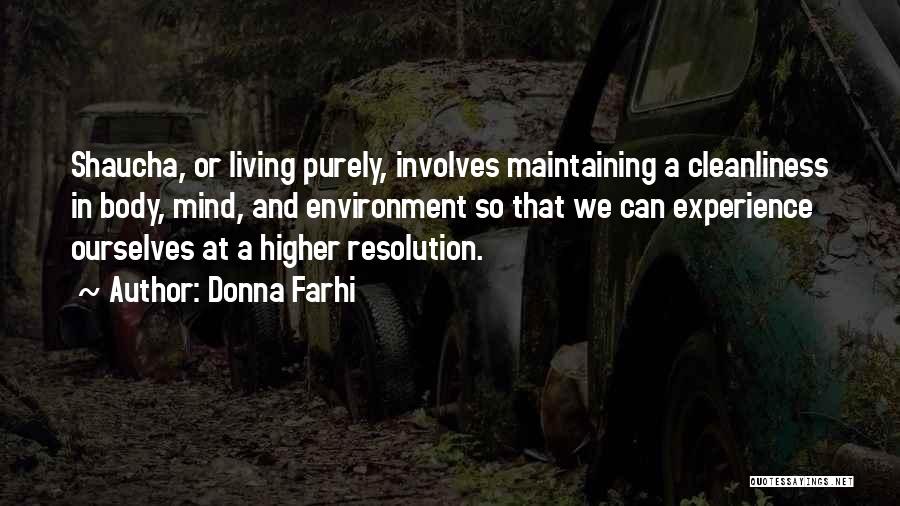 Cleanliness Of Environment Quotes By Donna Farhi