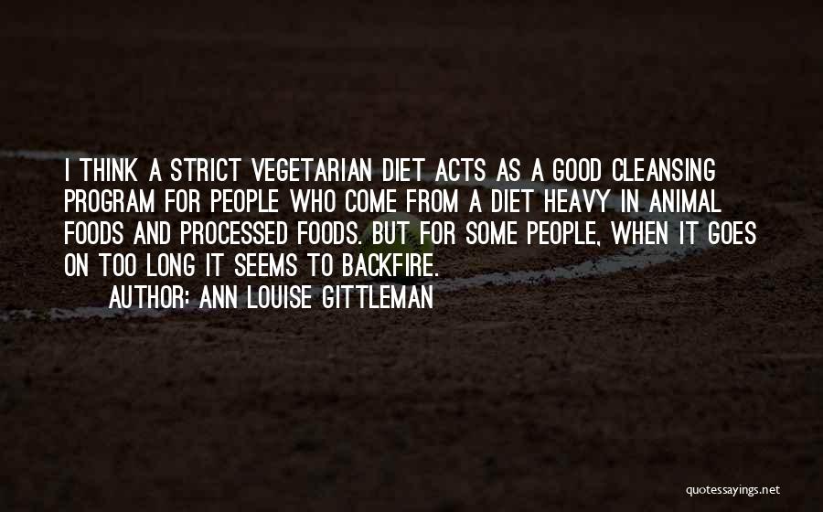 Cleansing Diet Quotes By Ann Louise Gittleman