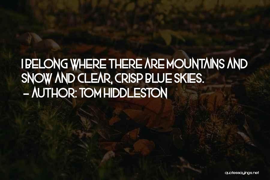 Clear Blue Skies Quotes By Tom Hiddleston