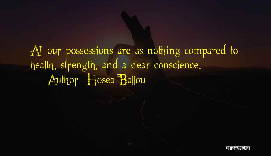 Clear Conscience Quotes By Hosea Ballou