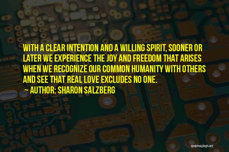 Clear Intention Quotes By Sharon Salzberg