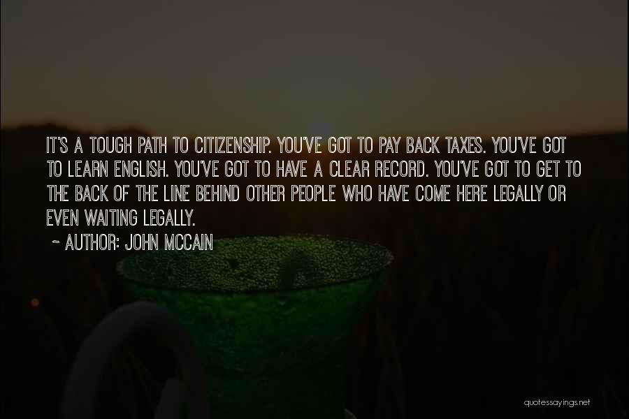 Clear Path Quotes By John McCain