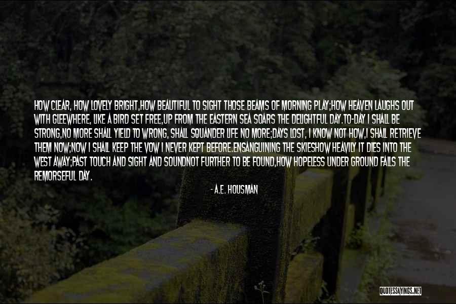 Clear Skies Quotes By A.E. Housman Clear Skies Quotes By A.E. Housman