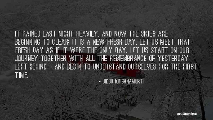 Clear Skies Quotes By Jiddu Krishnamurti