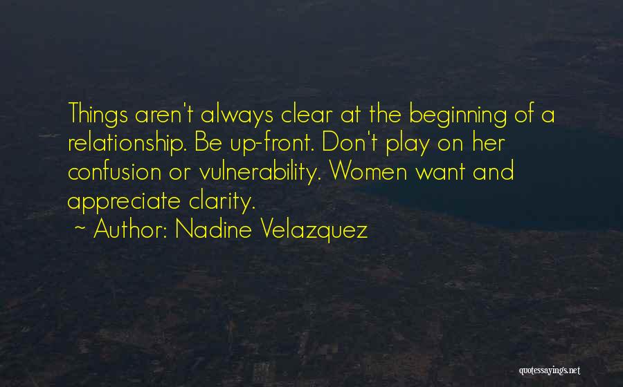 Clear Things Up Quotes By Nadine Velazquez