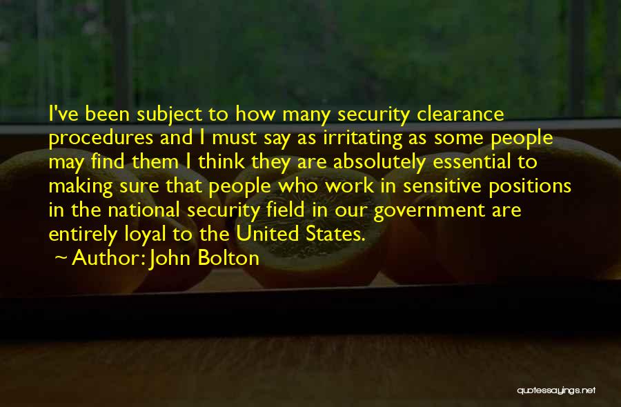 Clearance Quotes By John Bolton