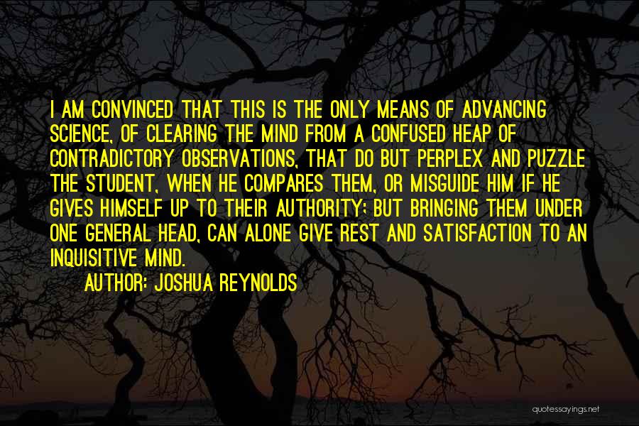 Clearing My Mind Quotes By Joshua Reynolds