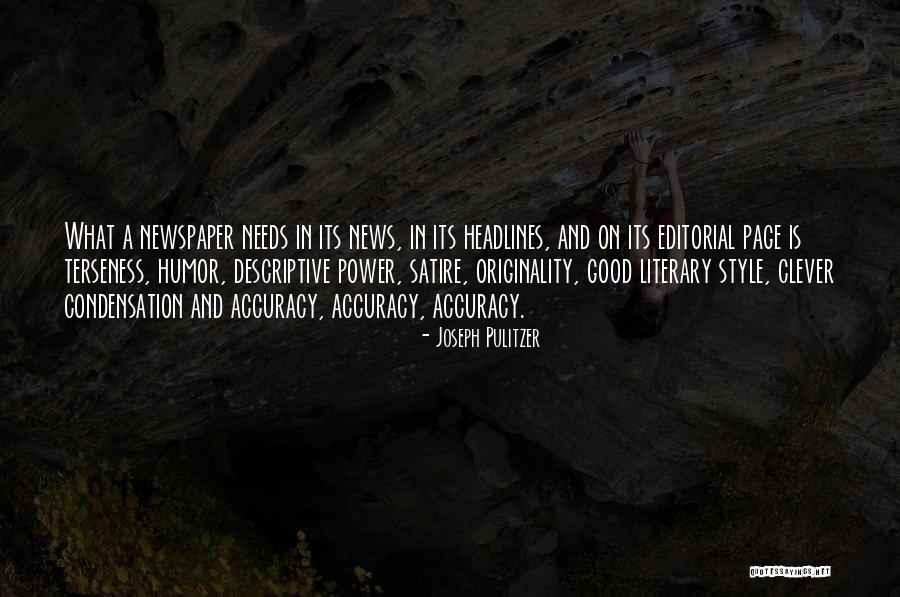 Clever Style Quotes By Joseph Pulitzer Clever Style Quotes By Joseph Pulitzer