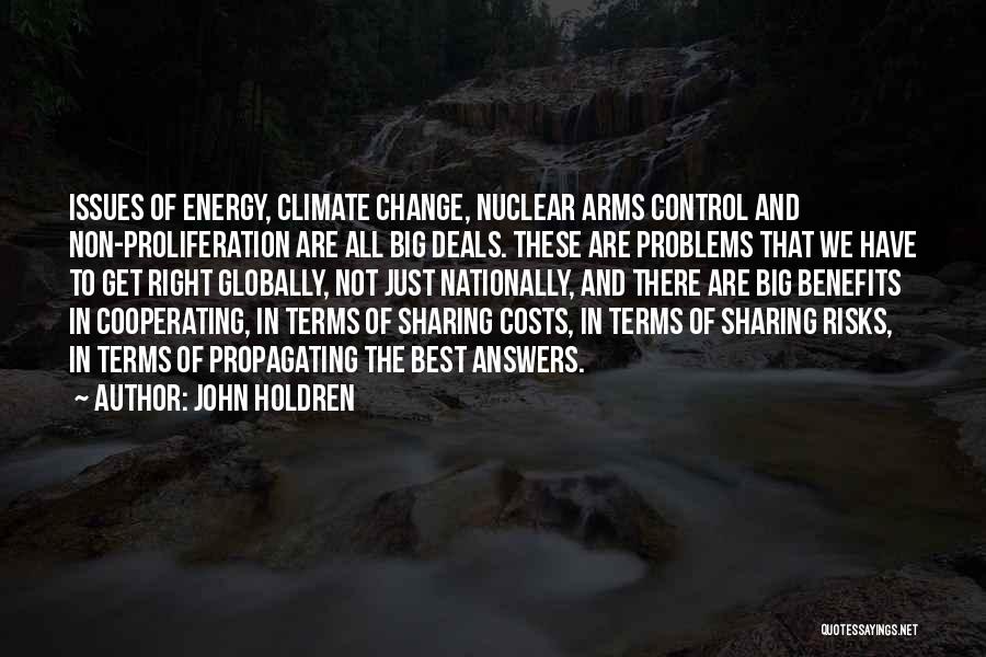 Climate Change Best Quotes By John Holdren