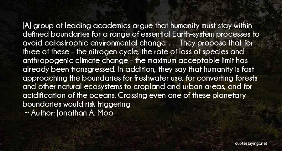 Climate Changes Quotes By Jonathan A. Moo